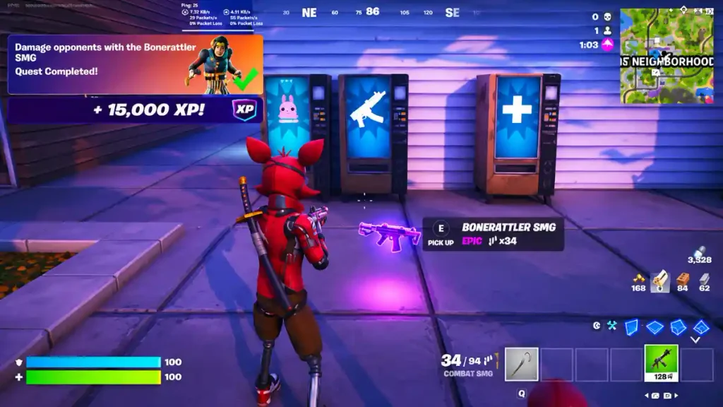 Fortnite Bonerattler SMG Quest