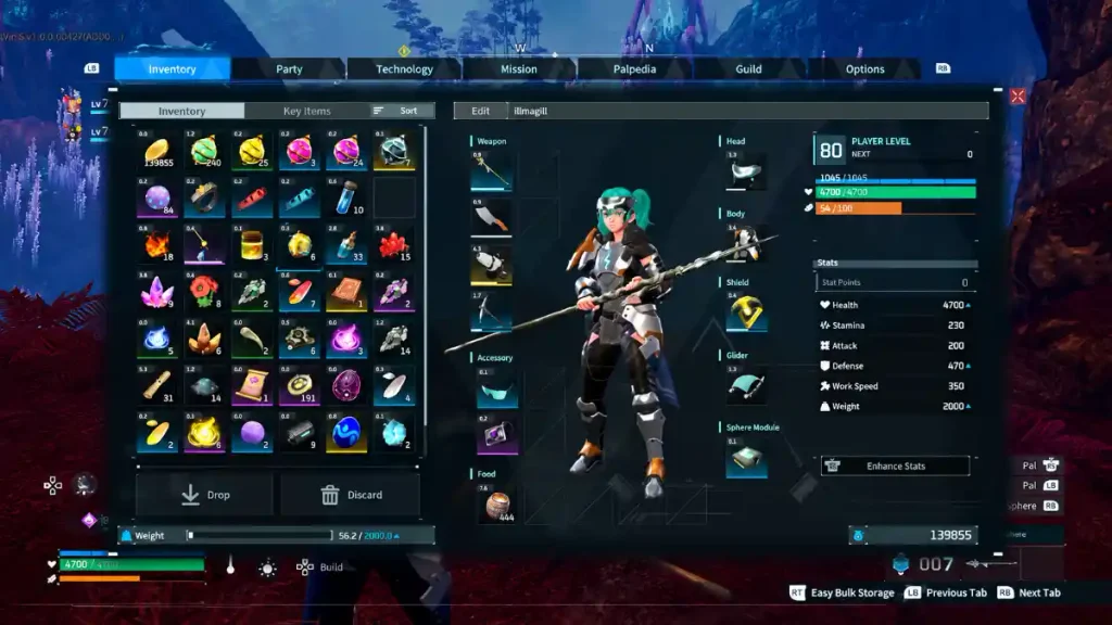 Animated indicator beside an awakened Pal’s level in its details screen