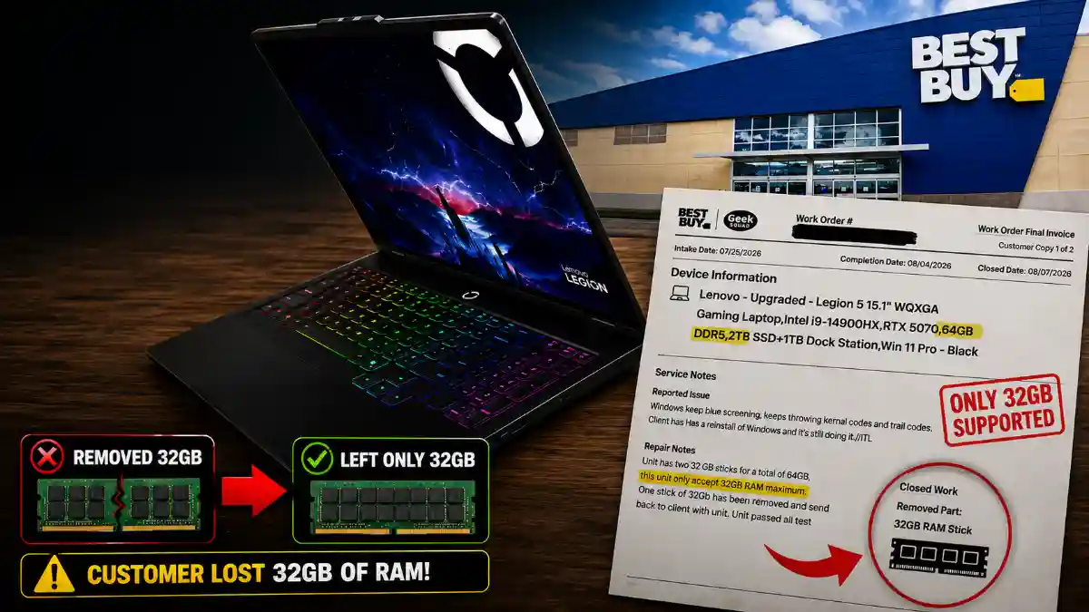 Best Buy Removed RAM From Lenovo