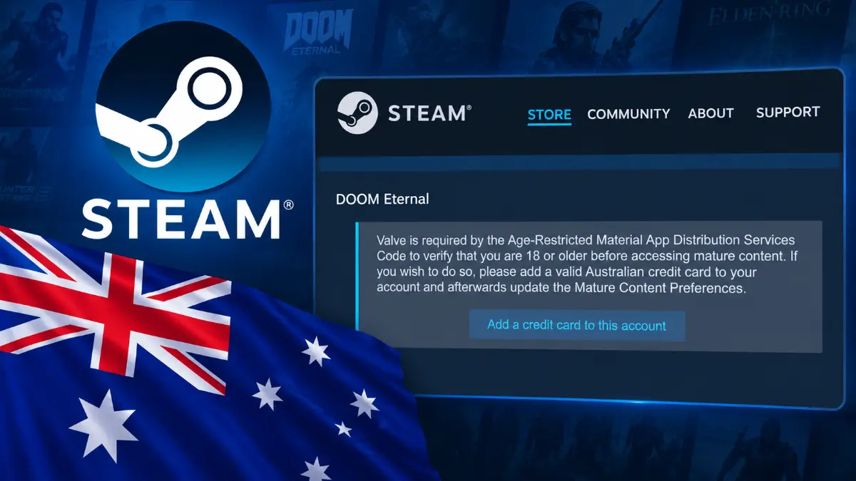 Steam Age Verification in Australia Requires
