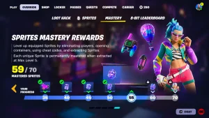 Quack Klombo reward requiring 60 mastered Sprites in Fortnite
