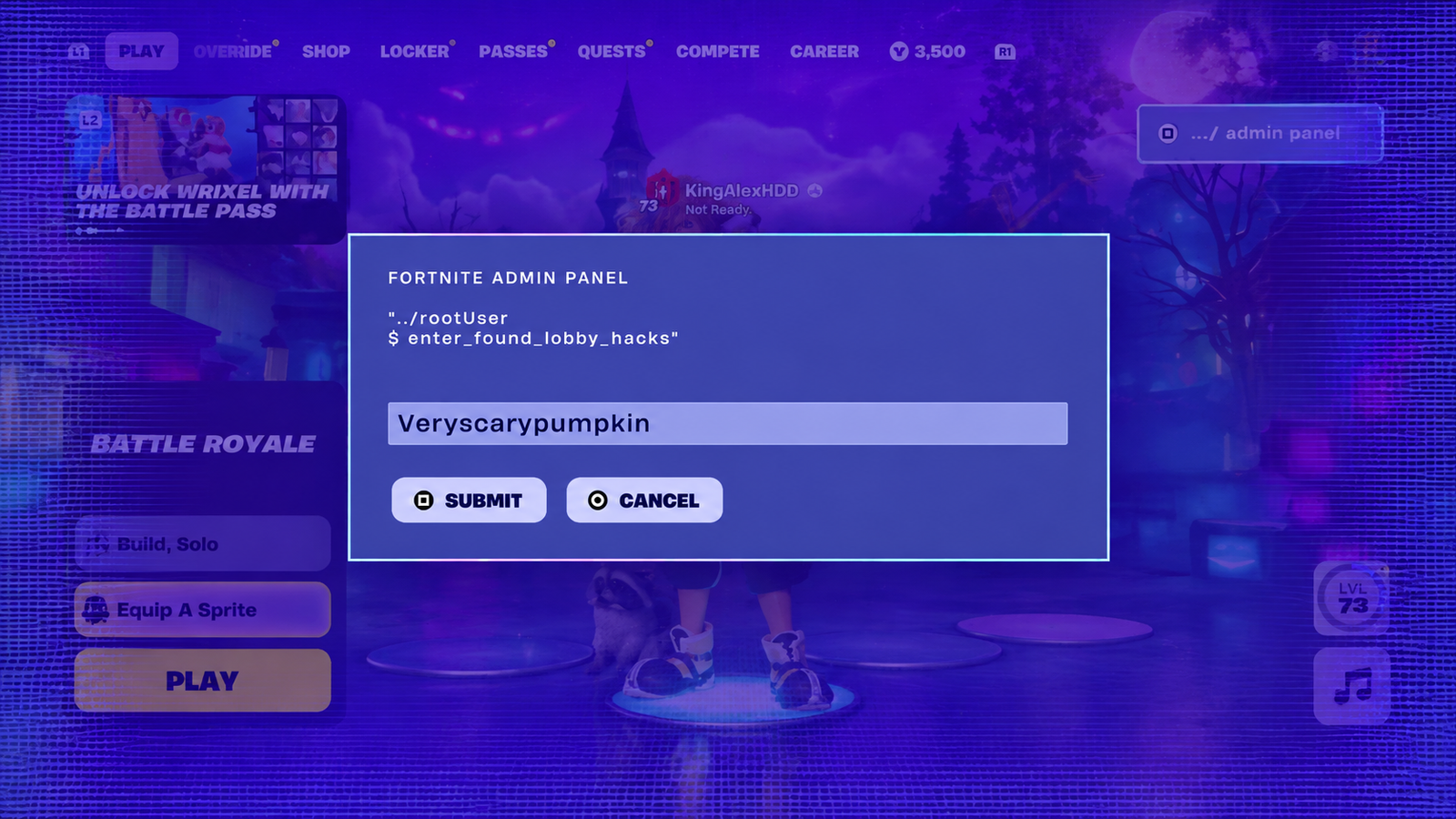 Fortnite reward screen showing three Snack-O’-Lantern Gizmos